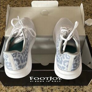 Brand new FootJoy White and Gray Leopard Print Golf Shoes